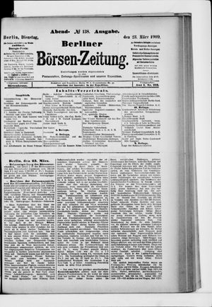 Berliner Börsen-Zeitung vom 23.03.1909