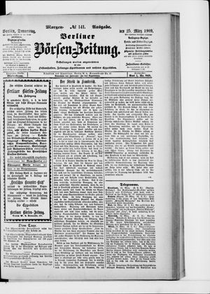 Berliner Börsen-Zeitung vom 25.03.1909