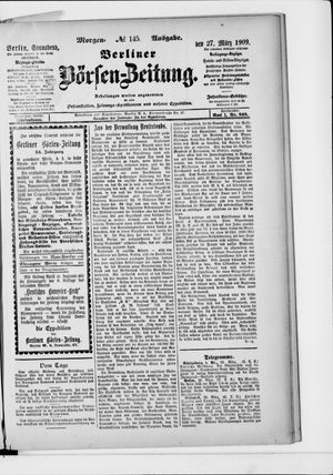 Berliner Börsen-Zeitung vom 27.03.1909