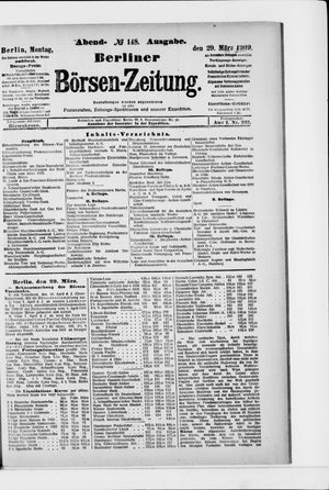 Berliner Börsen-Zeitung vom 29.03.1909