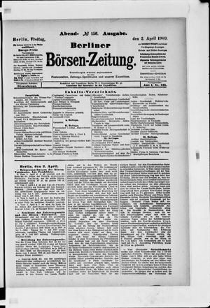 Berliner Börsen-Zeitung vom 02.04.1909