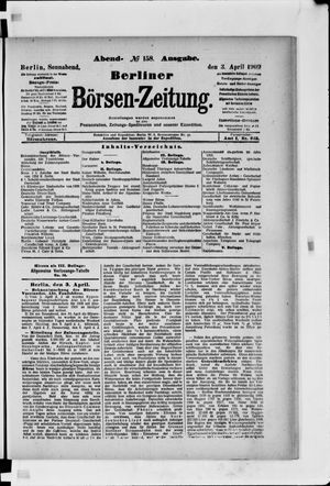 Berliner Börsen-Zeitung vom 03.04.1909
