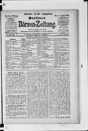 Berliner Börsen-Zeitung vom 05.04.1909
