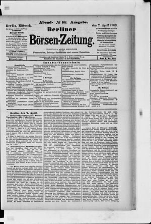 Berliner Börsen-Zeitung vom 07.04.1909