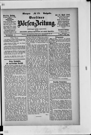 Berliner Börsen-Zeitung vom 16.04.1909