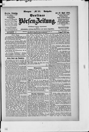 Berliner Börsen-Zeitung vom 20.04.1909