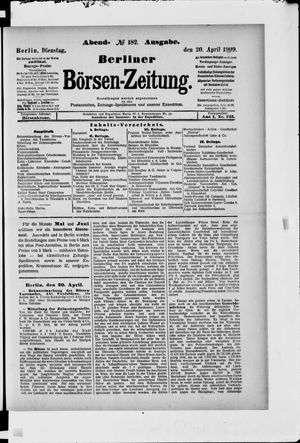 Berliner Börsen-Zeitung vom 20.04.1909