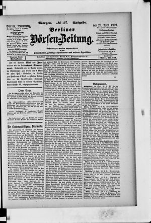 Berliner Börsen-Zeitung vom 29.04.1909