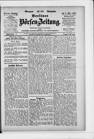 Berliner Börsen-Zeitung vom 02.05.1909