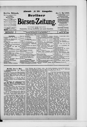 Berliner Börsen-Zeitung vom 05.05.1909