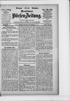 Berliner Börsen-Zeitung vom 09.05.1909
