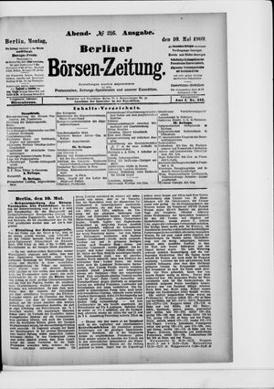 Berliner Börsen-Zeitung vom 10.05.1909
