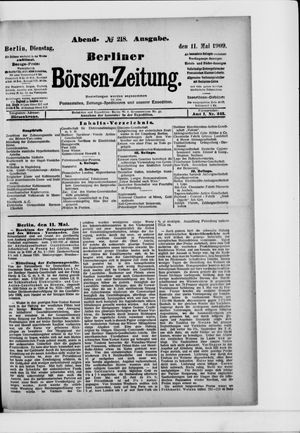 Berliner Börsen-Zeitung vom 11.05.1909