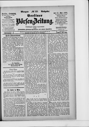 Berliner Börsen-Zeitung vom 15.05.1909