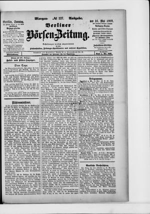 Berliner Börsen-Zeitung vom 16.05.1909