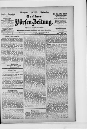 Berliner Börsen-Zeitung vom 22.05.1909