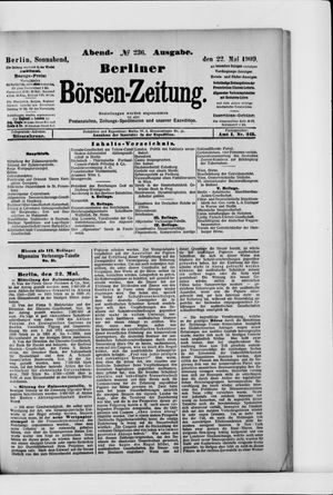 Berliner Börsen-Zeitung vom 22.05.1909