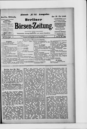 Berliner Börsen-Zeitung vom 26.05.1909