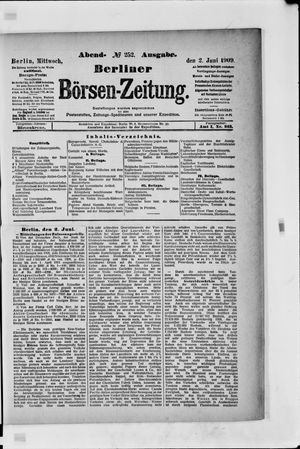 Berliner Börsen-Zeitung vom 02.06.1909