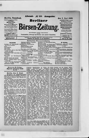 Berliner Börsen-Zeitung vom 05.06.1909