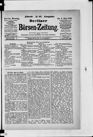 Berliner Börsen-Zeitung vom 08.06.1909