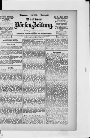 Berliner Börsen-Zeitung vom 09.06.1909