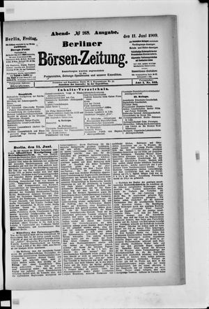 Berliner Börsen-Zeitung vom 11.06.1909