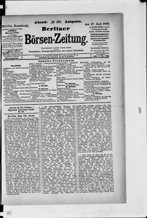 Berliner Börsen-Zeitung vom 12.06.1909