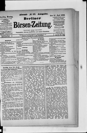 Berliner Börsen-Zeitung vom 14.06.1909