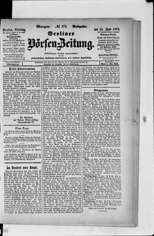 Berliner Börsen-Zeitung vom 15.06.1909