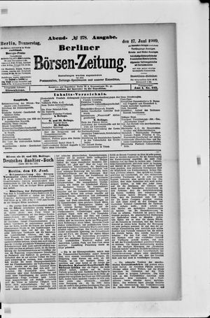 Berliner Börsen-Zeitung vom 17.06.1909
