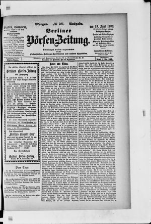 Berliner Börsen-Zeitung vom 19.06.1909