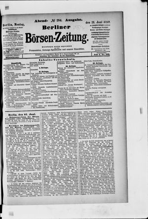 Berliner Börsen-Zeitung vom 21.06.1909