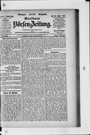 Berliner Börsen-Zeitung vom 24.06.1909