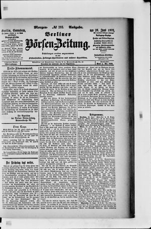 Berliner Börsen-Zeitung vom 26.06.1909