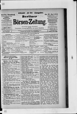 Berliner Börsen-Zeitung vom 26.06.1909