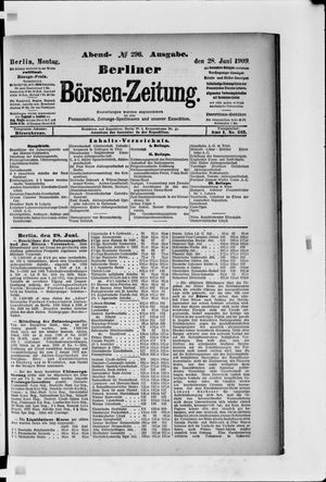 Berliner Börsen-Zeitung vom 28.06.1909