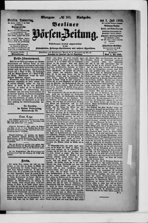 Berliner Börsen-Zeitung vom 01.07.1909