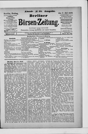 Berliner Börsen-Zeitung vom 02.07.1909