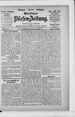 Berliner Börsen-Zeitung vom 03.07.1909