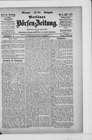 Berliner Börsen-Zeitung vom 06.07.1909