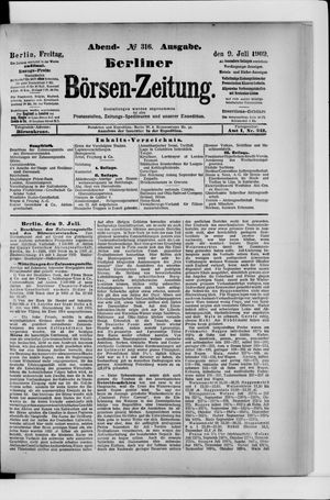 Berliner Börsen-Zeitung vom 09.07.1909