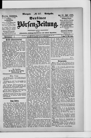 Berliner Börsen-Zeitung vom 10.07.1909