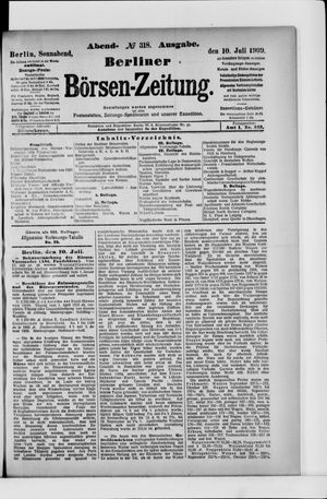 Berliner Börsen-Zeitung vom 10.07.1909
