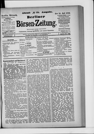 Berliner Börsen-Zeitung vom 14.07.1909