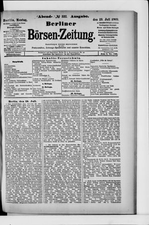 Berliner Börsen-Zeitung vom 19.07.1909
