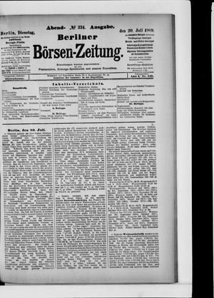 Berliner Börsen-Zeitung vom 20.07.1909