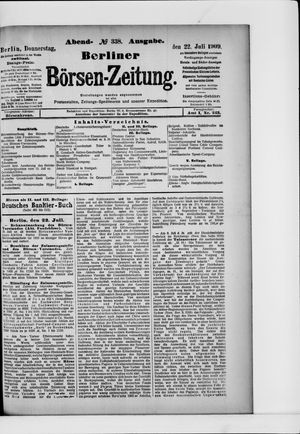 Berliner Börsen-Zeitung vom 22.07.1909
