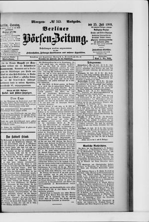 Berliner Börsen-Zeitung vom 25.07.1909