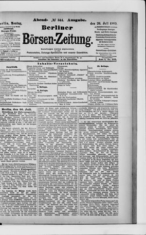 Berliner Börsen-Zeitung vom 26.07.1909